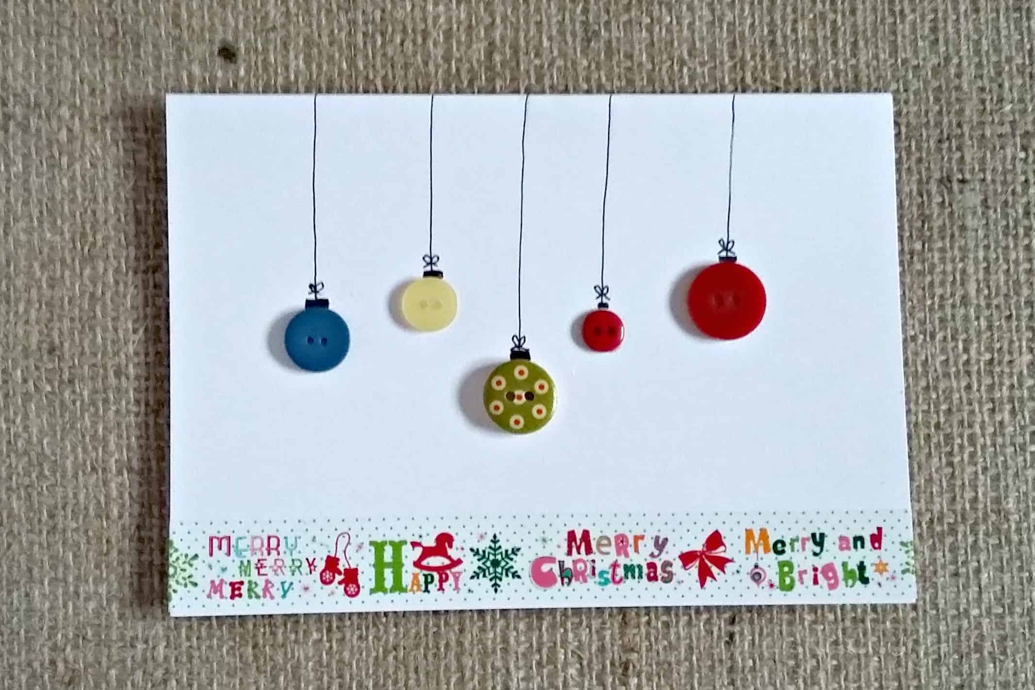 5 Quick Craft Projects: Handmade Button Christmas Cards - Birch And Button