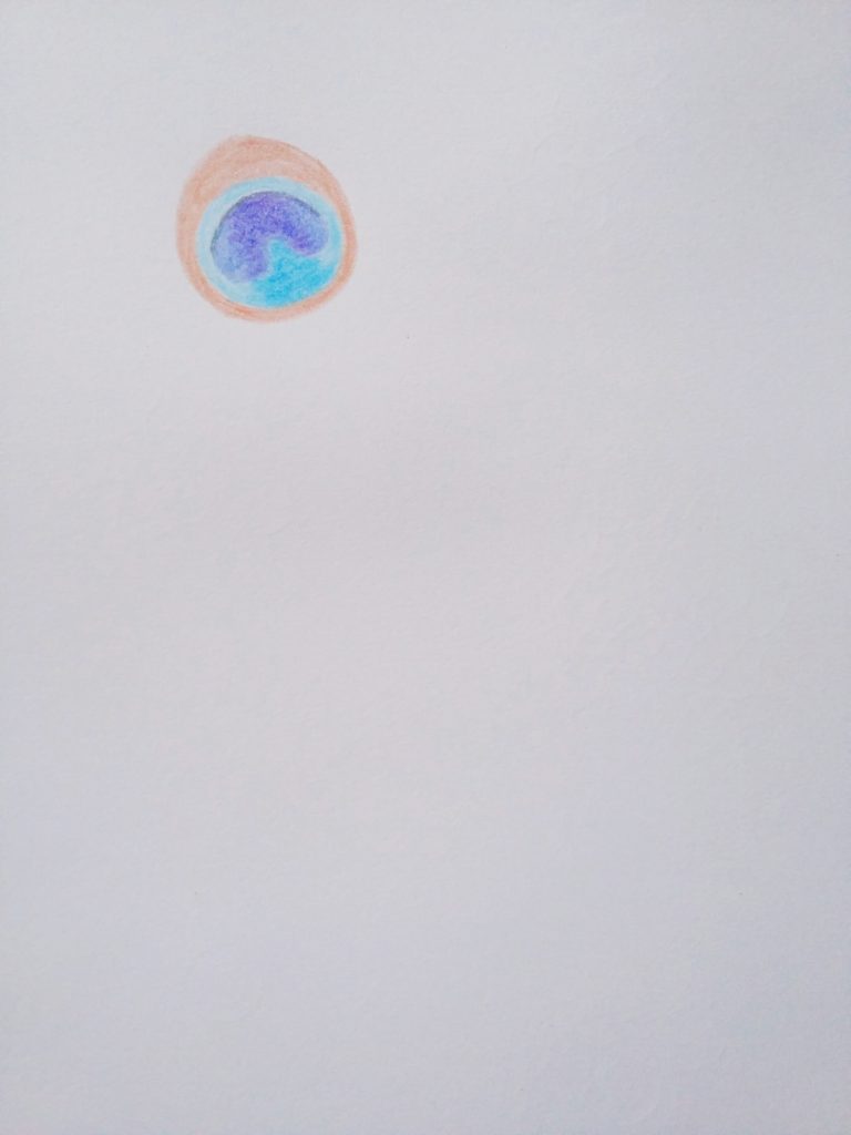 Learn how to draw a colourful peacock feather with watercolour pencils. It's easier than you might think when you break it down colour by colour, and the water does the hard work of blending for you! Click through for the tutorial.
