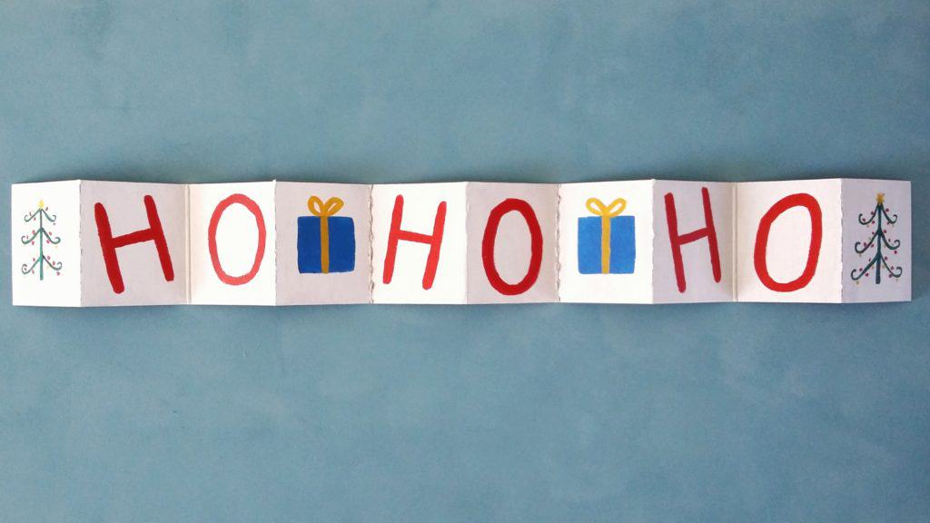 How To Ho Ho Ho Concertina Christmas Decoration Birch And Button