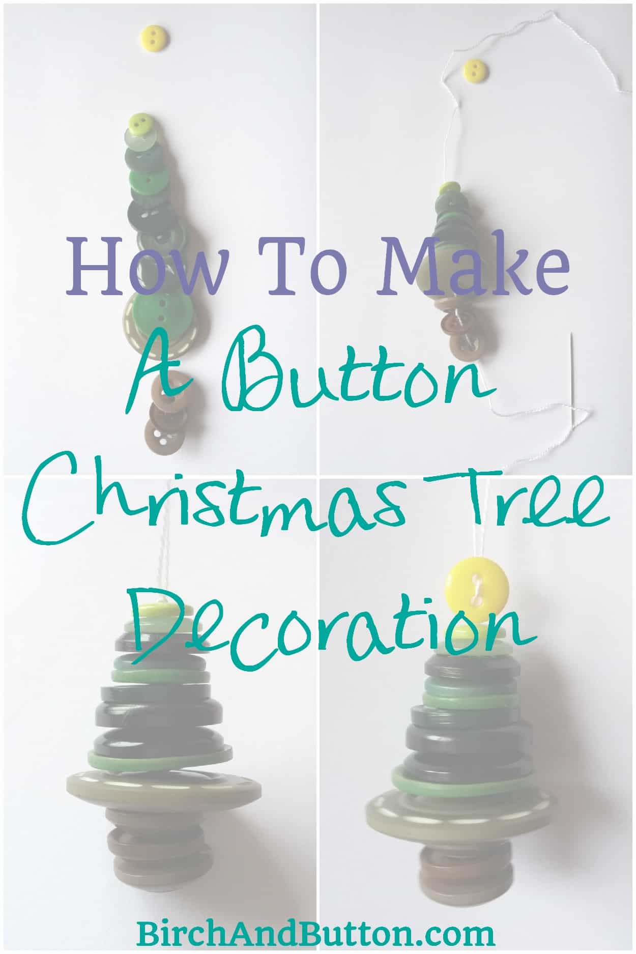 How To Make Button Christmas Tree Decorations