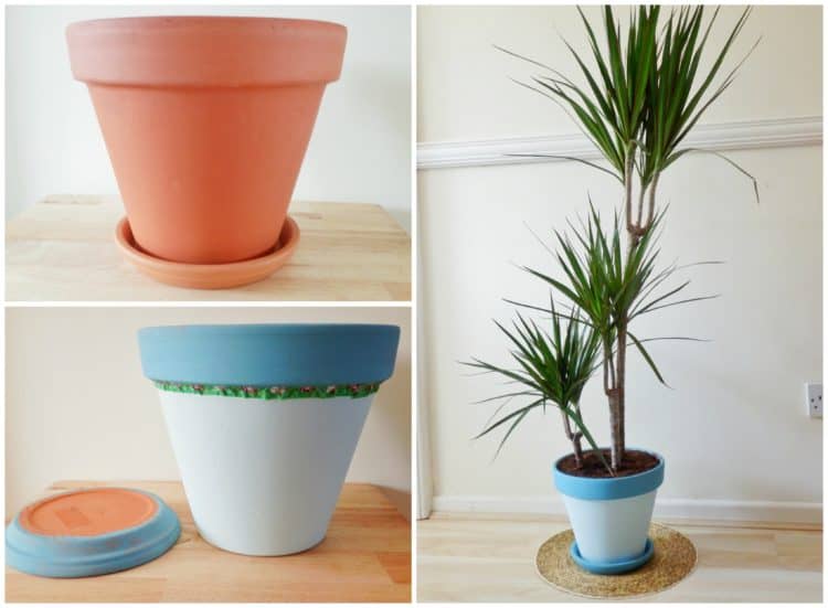 How To Paint A Terracotta Pot Birch And Button