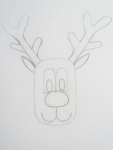 animated rudolph face