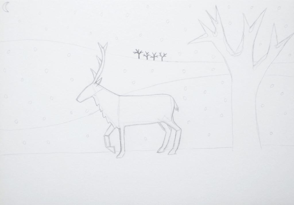 If you're in the mood to practice your drawing with a wintery scene, I have just the thing for you. In this blog post we're going to be drawing and colouring a stag standing in a snowy landscape. It's a straightforward pencil drawing that's still really effective. Click through for the tutorial.