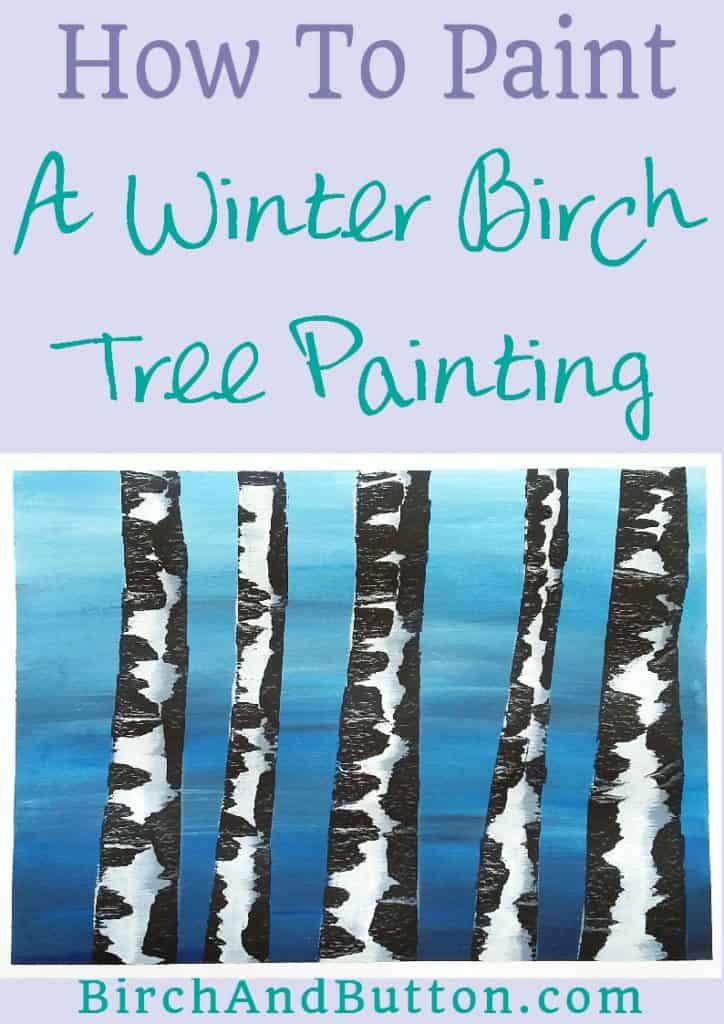 Let me show you how to paint a straightforward birch tree painting with acrylic paint. All you need is three paint colours, some paper, a paintbrush and an old credit card. Click through for the tutorial.