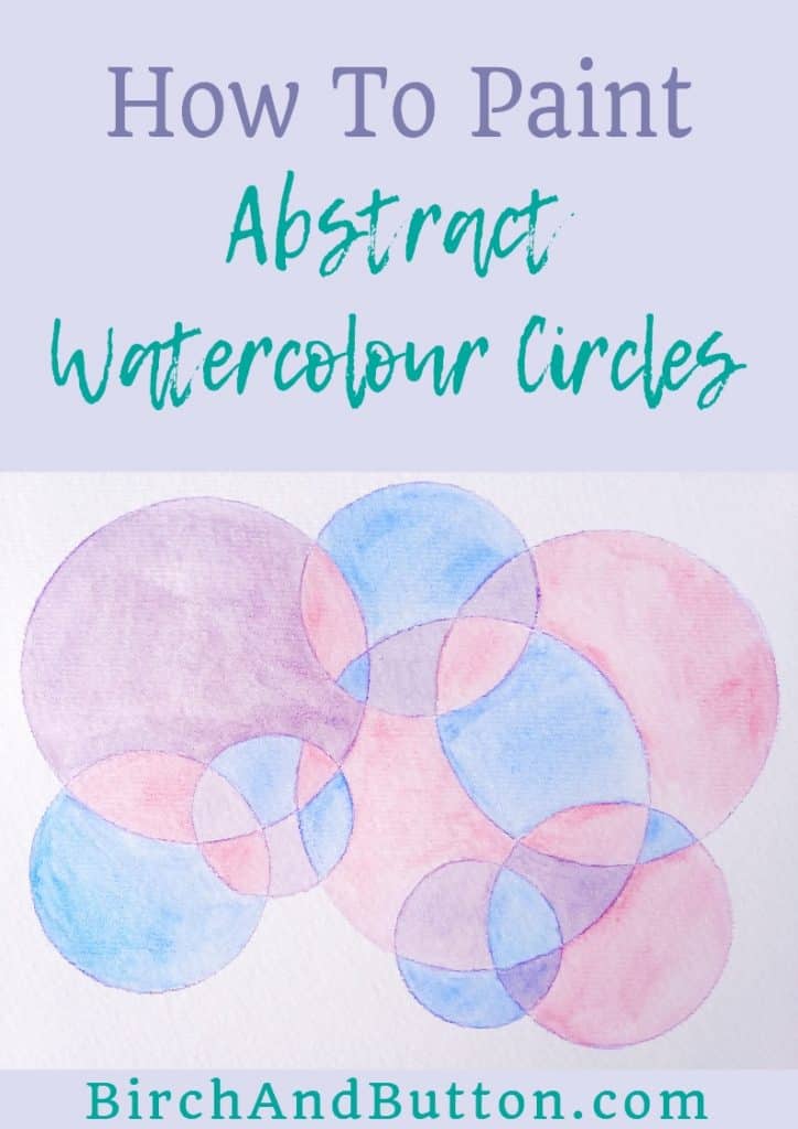 This abstract watercolour circles painting is easy to customise and make as large or a simple as you like. It’s also very easy to customise the colours to fit in with your favourite colour scheme. Click through for the step-by-step tutorial.
