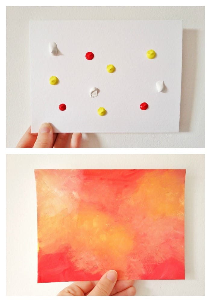 Easy Abstract Acrylic Painting DIY [step-by-step] - Birch And Button